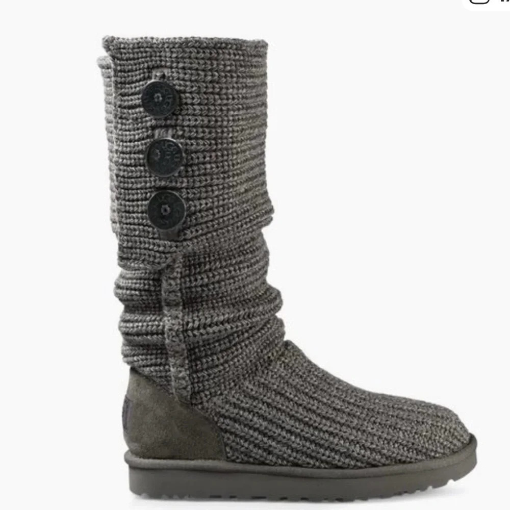 UGG Classic Cardy Knit Button Boot size 9